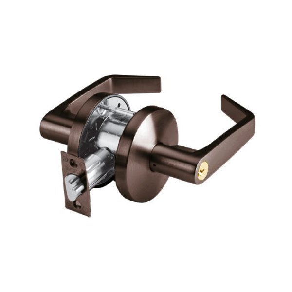 Grade 2 Cylindrical Lock, 50-Entry/Office, LR-Lever, C-Rose, Oil Rubbed Dark Bronze, 2-3/4 Inch, Dorma, Mfr#: C550-D-LRC-613